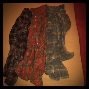 Three vintage flannels! Package deal!